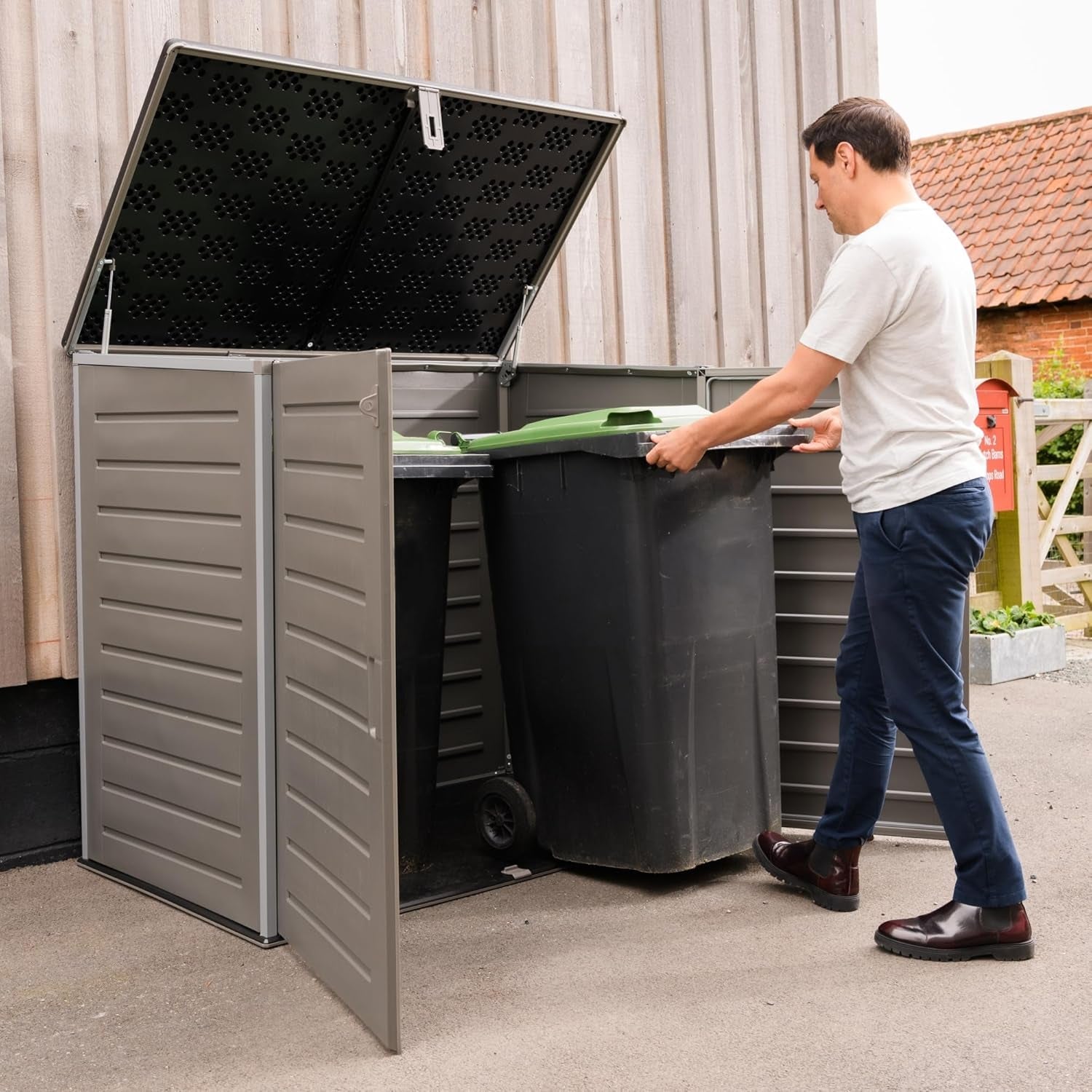 1170L Extra Large Outdoor Garden Storage Box with Padlock