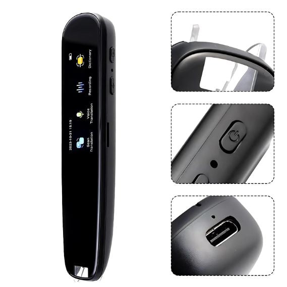 CARVALHO AI Smart Translation Pen - Offline OCR Text Scanner & Voice Translator (142 Languages) for Travel & Dyslexia
