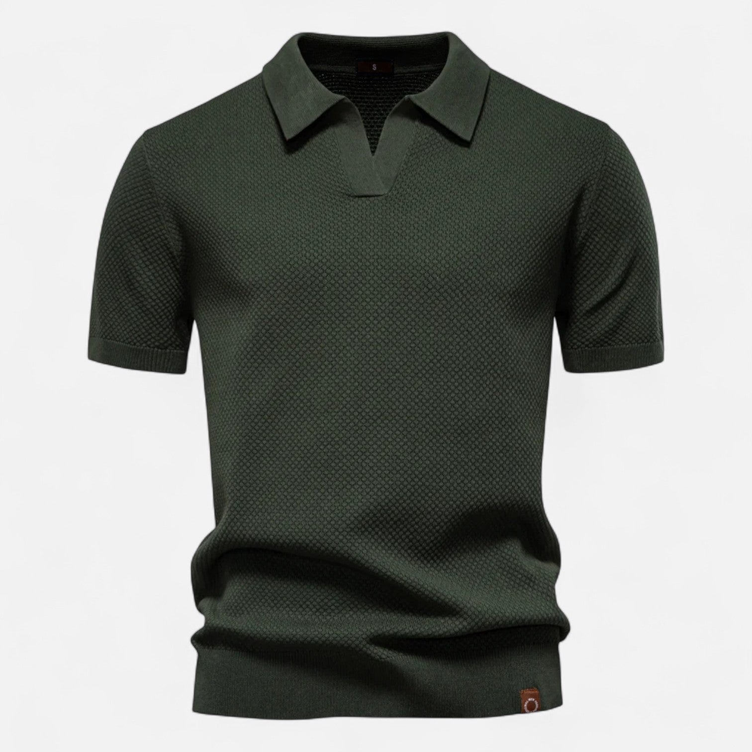 Knit Polo Shirt – Button Neck & Long Sleeves
