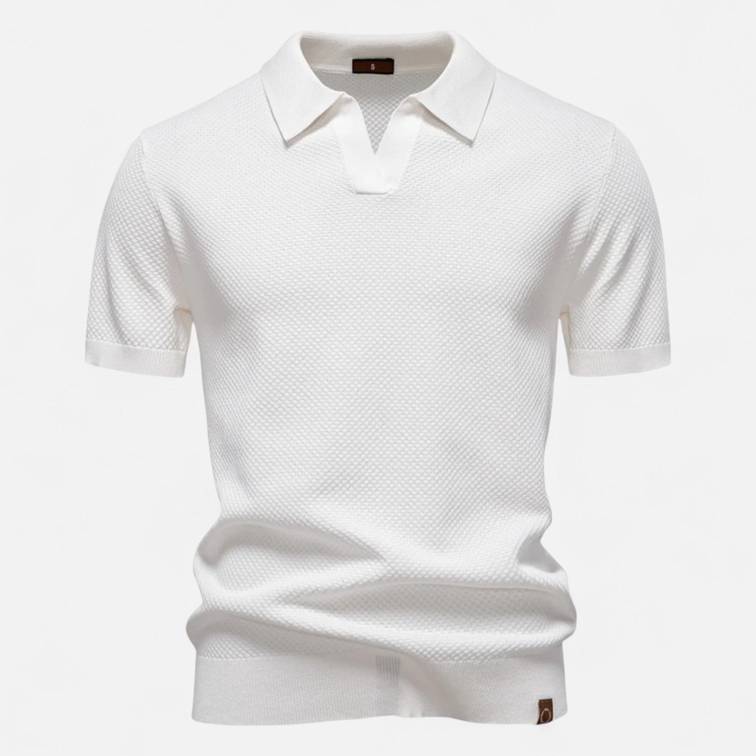 Knit Polo Shirt – Button Neck & Long Sleeves