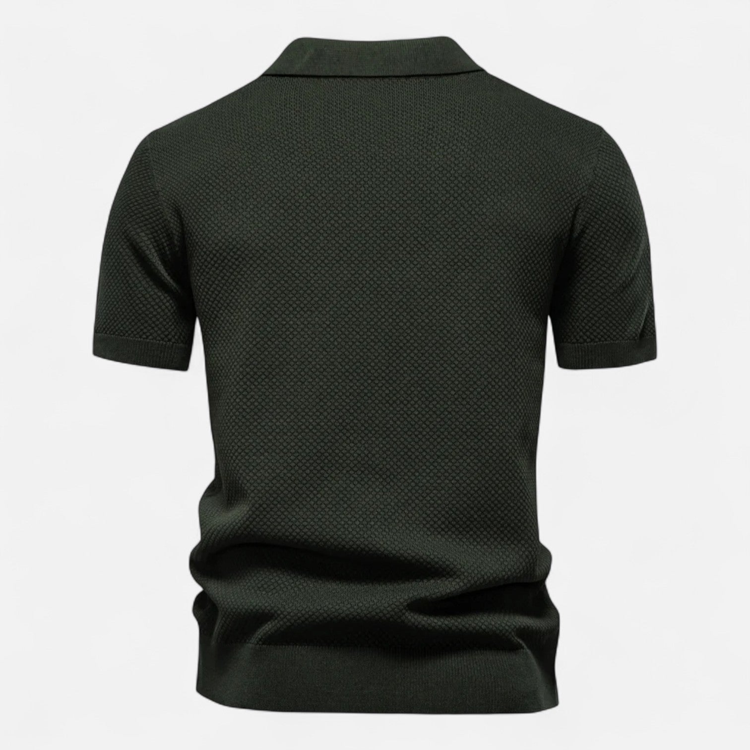 Knit Polo Shirt – Button Neck & Long Sleeves