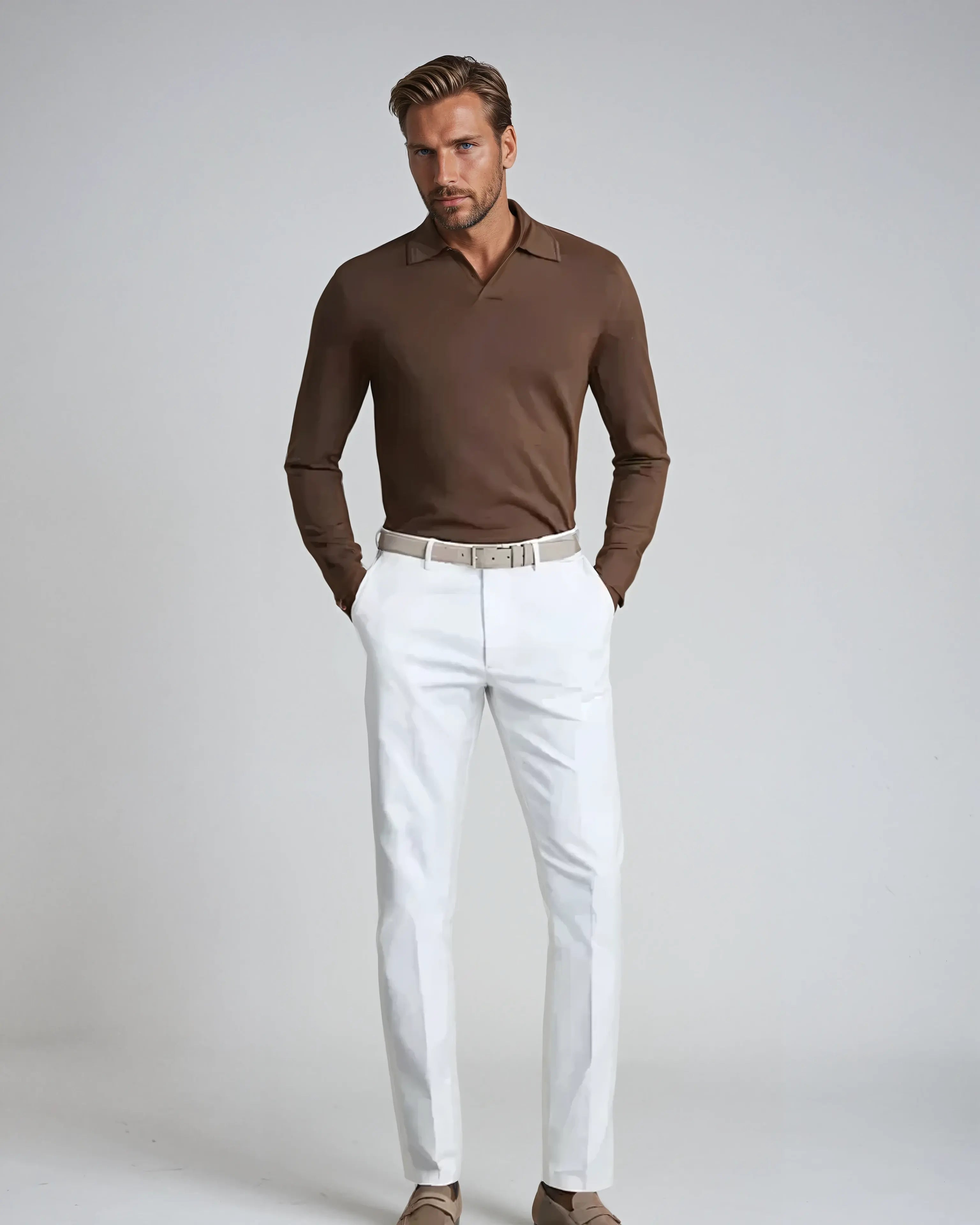 Men's Long Sleeve Polo Shirt