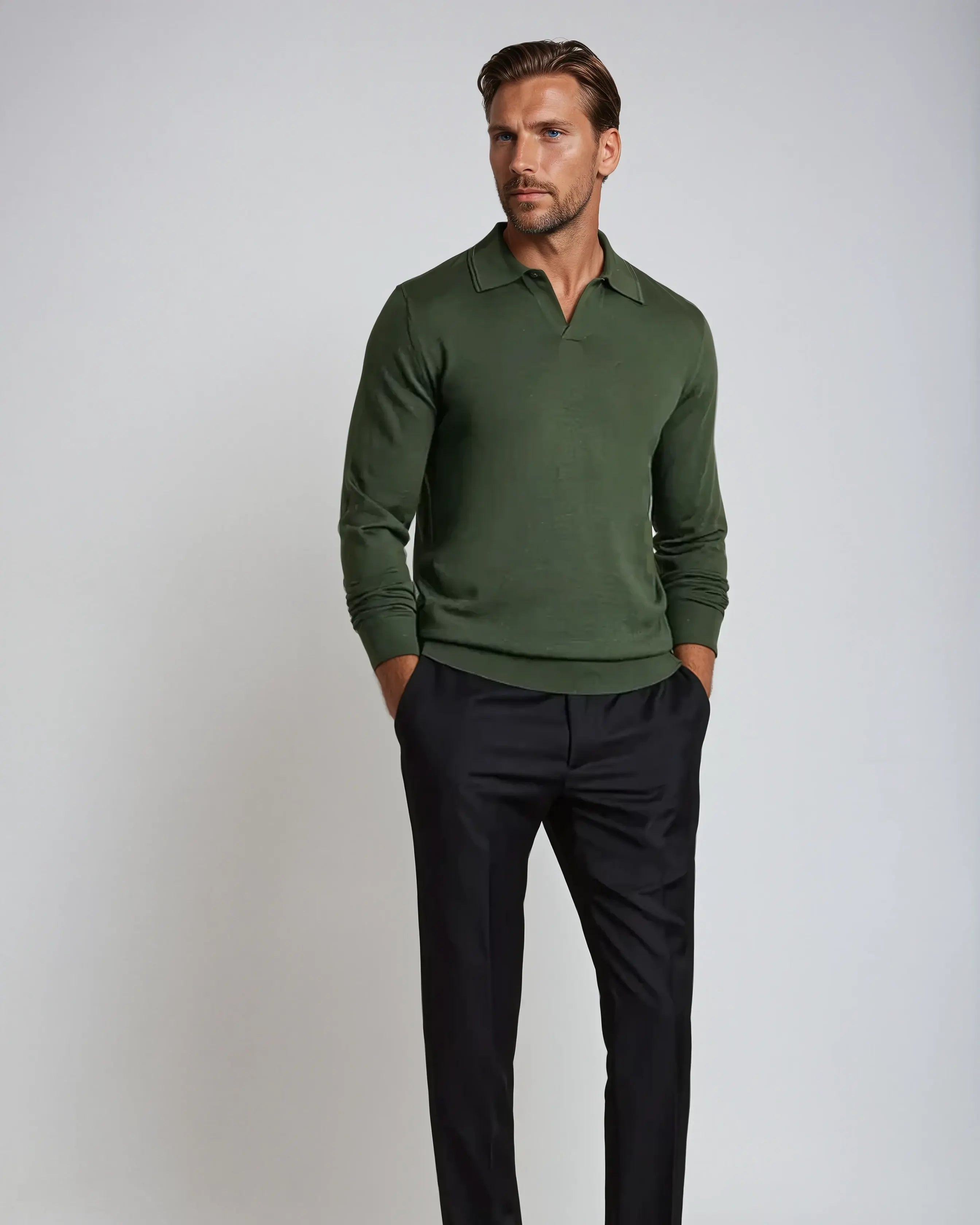 Men's Long Sleeve Polo Shirt
