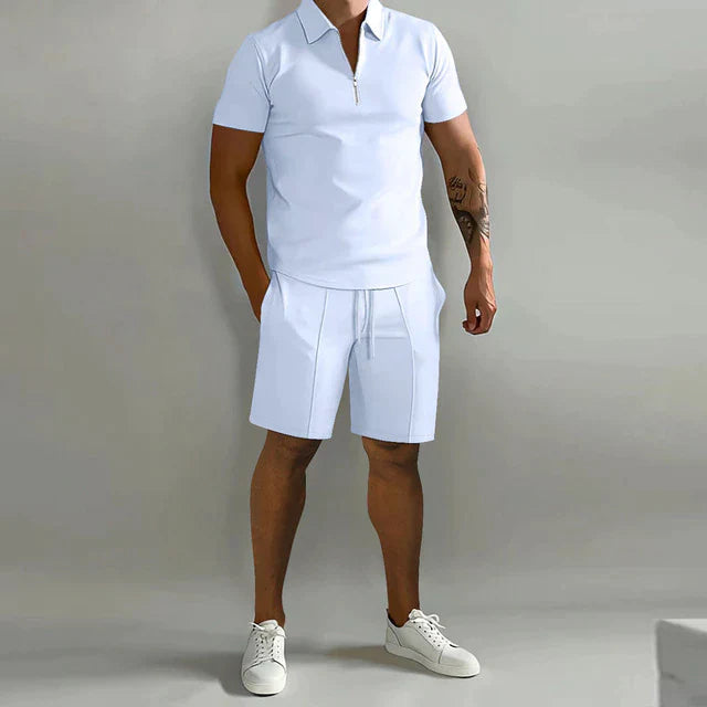 Men's Luxury Polo and Shorts Set
