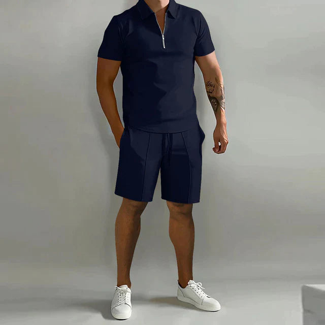 Men's Luxury Polo and Shorts Set