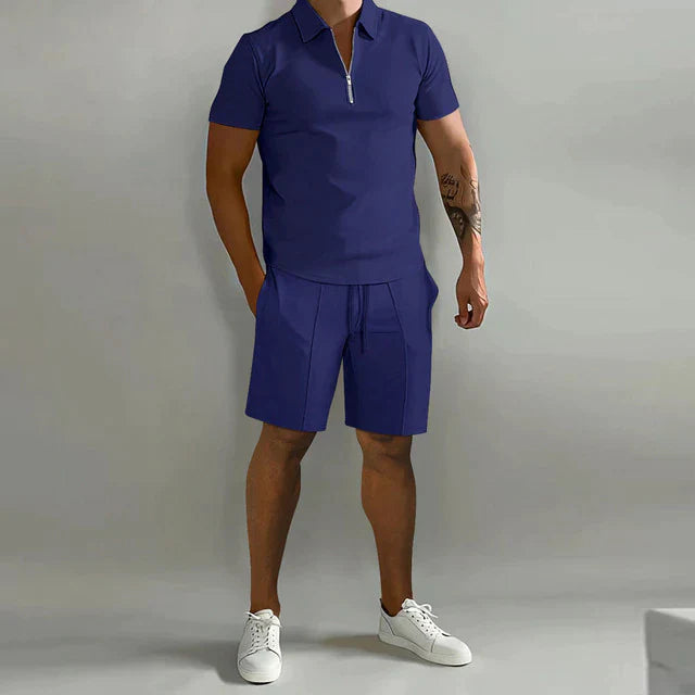 Men's Luxury Polo and Shorts Set