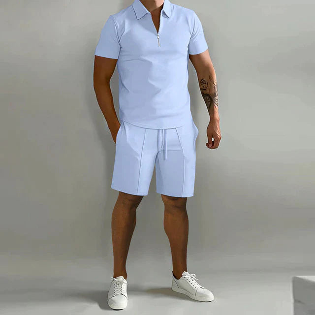 Men's Luxury Polo and Shorts Set