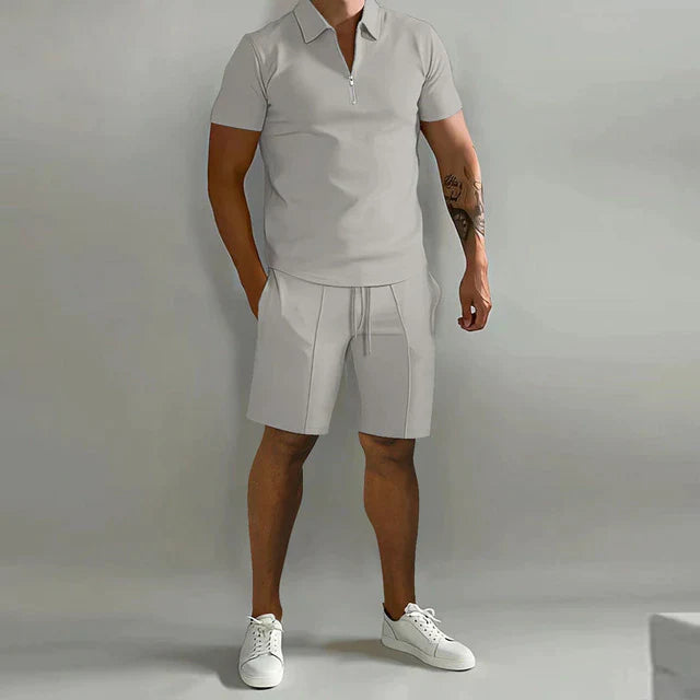 Men's Luxury Polo and Shorts Set