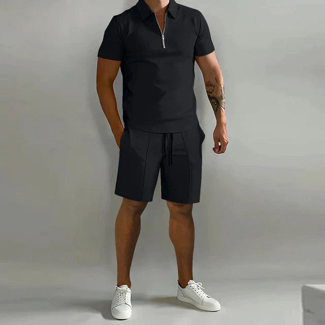 Men's Luxury Polo and Shorts Set
